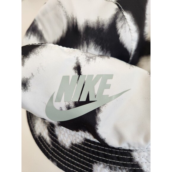 Nike Bucket Hat Youth L/XL Black White Reversible Swoosh Logo Tie Dye - Picture 5 of 7